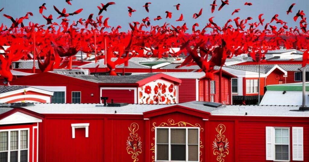 Make a Statement with Vibrant Red Mobile Home Exteriors